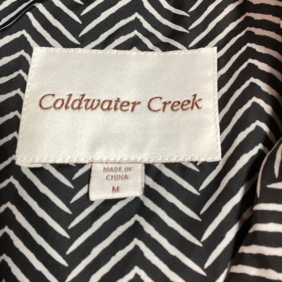 Coldwater Creek Black and White Chevron Vest - Picture 2 of 5